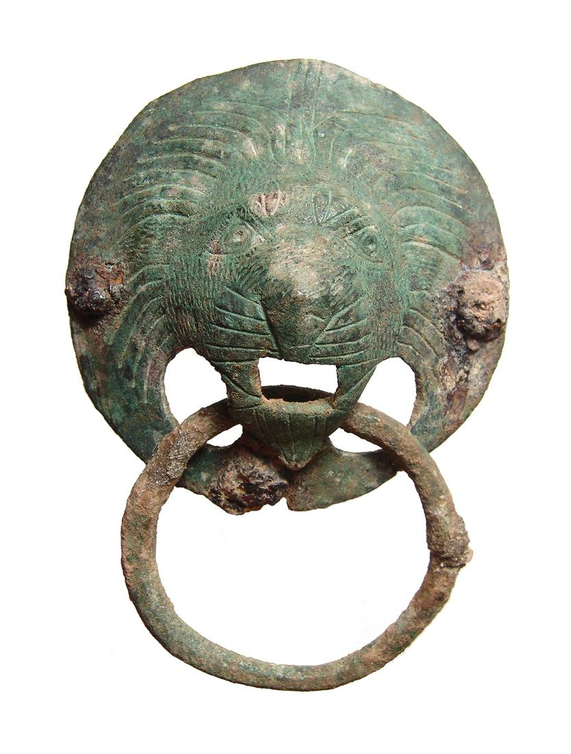 A nice Roman bronze lion knocker (1 of 3)