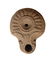 A Roman ceramic oil lamp, Egypt