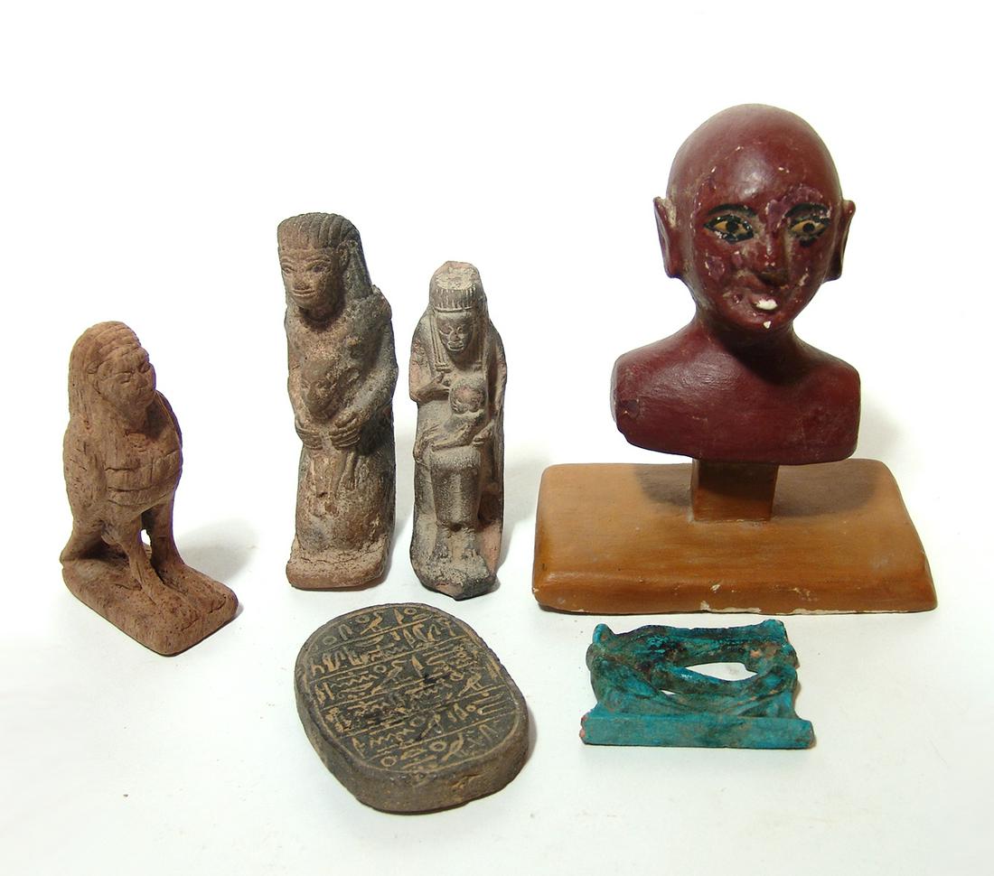 A group of 6 Egyptian-style reproduction items (1 of 5)