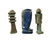 A group of 3 Egyptian stone and faience amulets