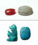A lot of 3 Egyptian scarabs and an inlay