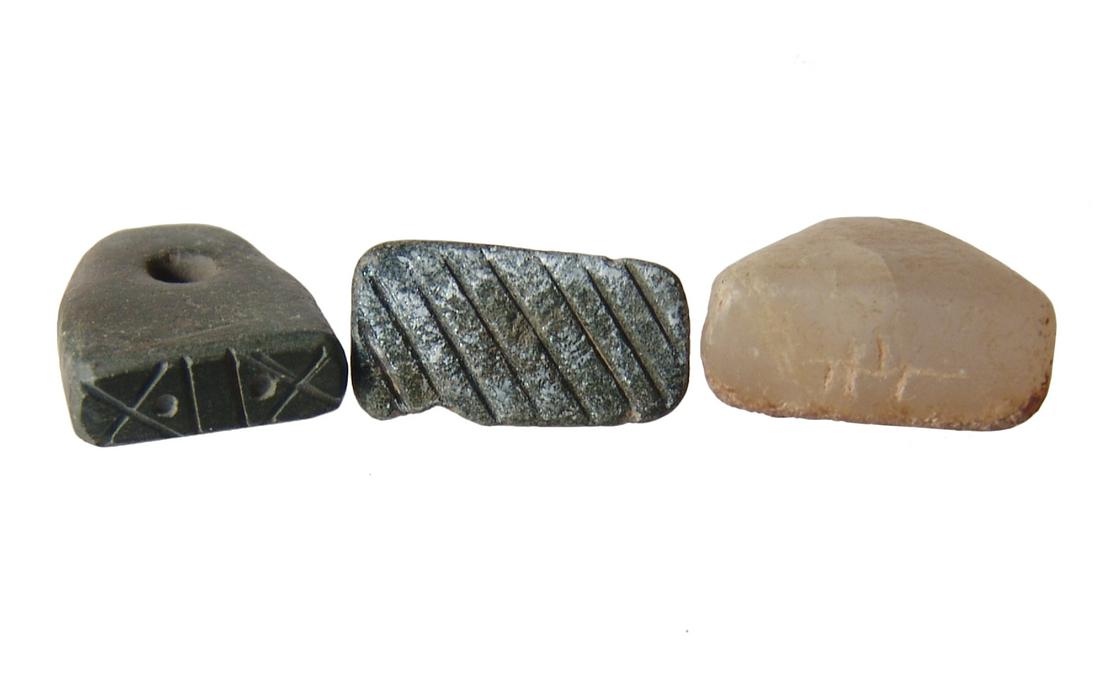 A lot of three Near East stone stamp seals (1 of 3)