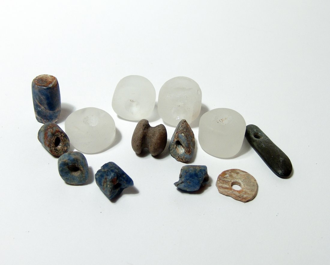 A group of Pre-Columbian stone and shell beads (1 of 2)