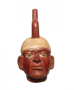 A lovely Moche portrait vessel