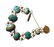 Beautiful antique gold bracelet with 7 Egyptian scarabs