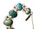 Beautiful antique gold bracelet with 7 Egyptian scarabs - 2