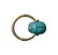 Egyptian faience scarab set in a lovely gold swivel