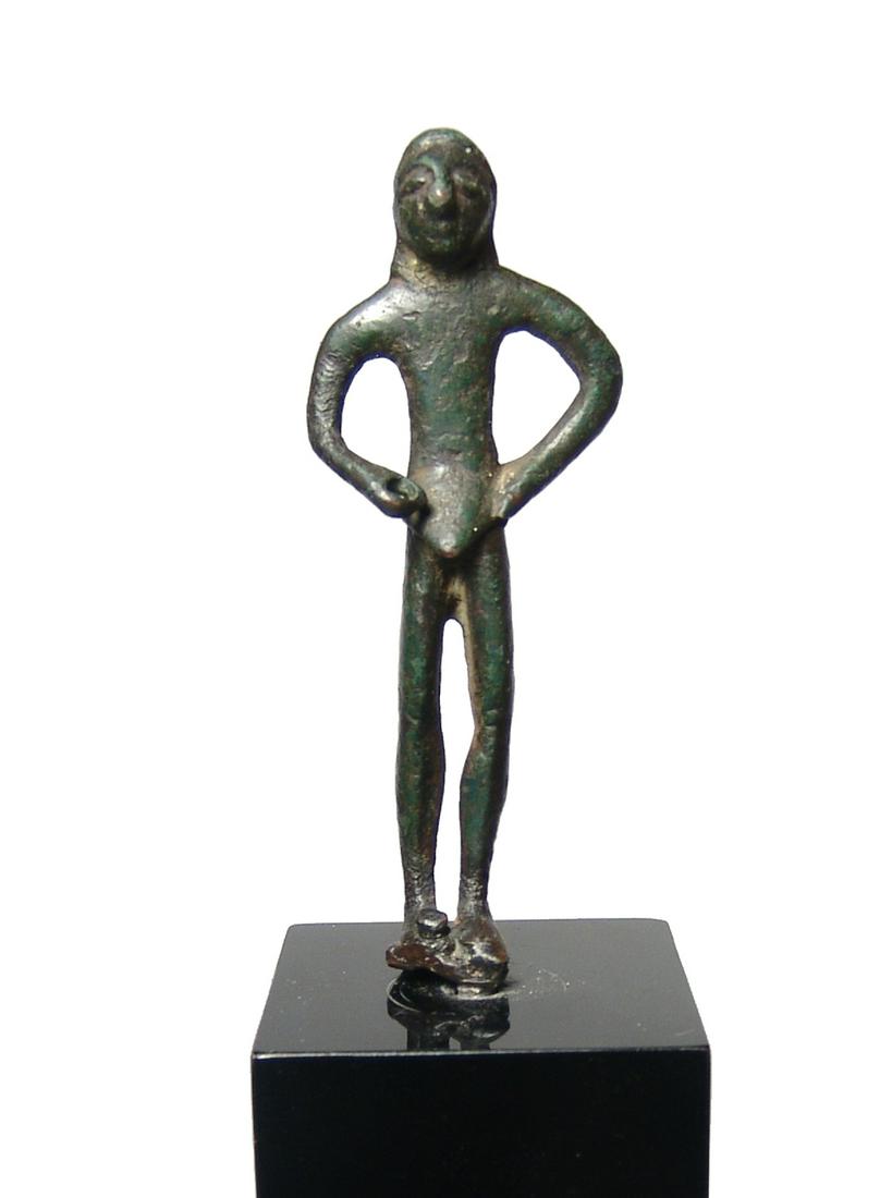 An Archaic Greek bronze male figure (1 of 5)