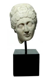 A lovely Roman marble head of a woman