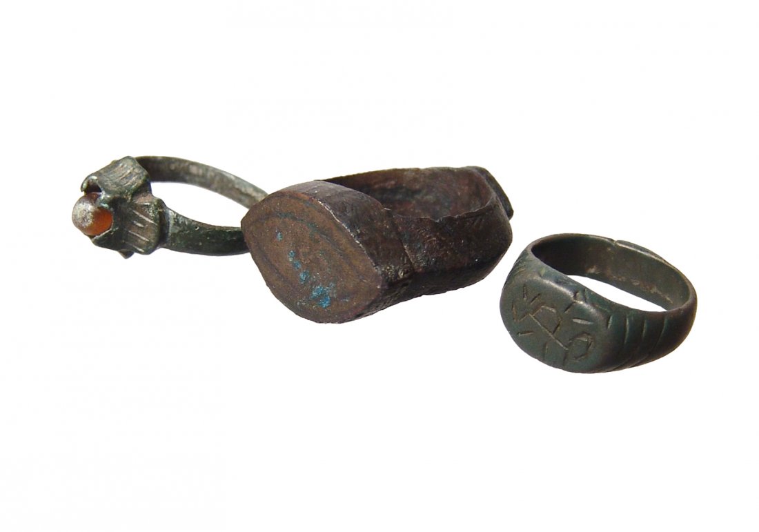 A lot of 3 bronzes rings - Byzantine - Medieval (1 of 3)