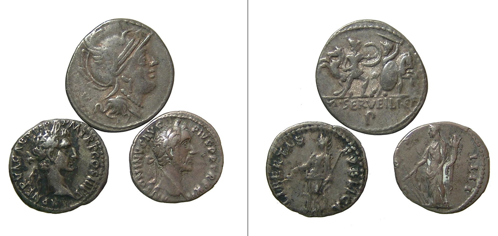 A group of 3 Roman silver coins (1 of 1)