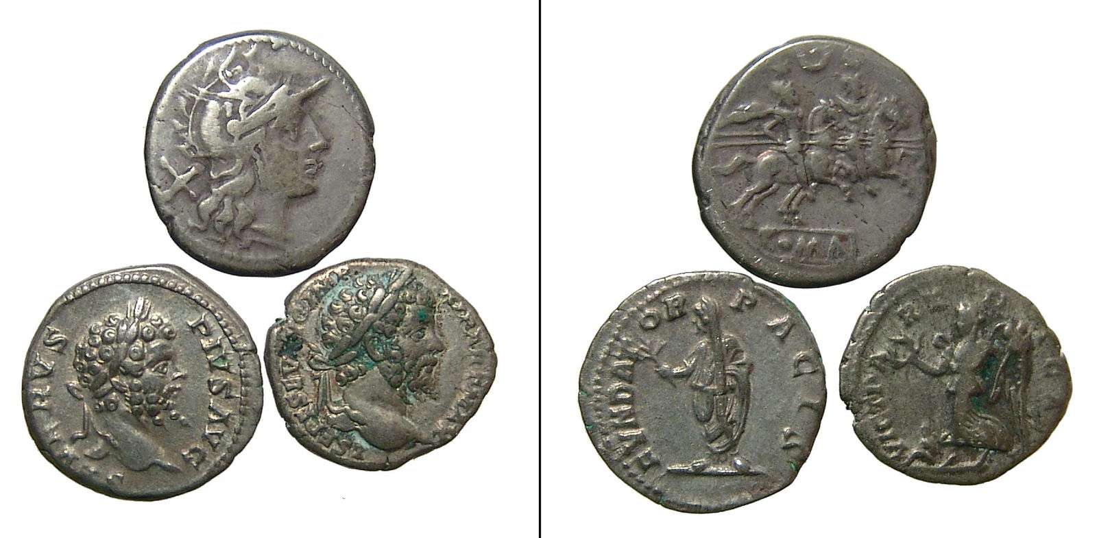 A group of 3 Roman silver coins (1 of 1)