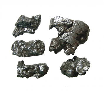 Lot of 5 iron meteorite specimens, Campo del Cielo: A group of 5 iron meteorite specimens. Nice examples of the Campo del Cielo meteorite found northwest of Buenos Aires, Argentina. The meteorite broke into many pieces covering an area 3 x 20 kilometer