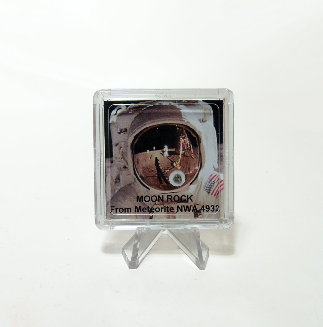 A fragment of moon rock in a display case (1 of 3)