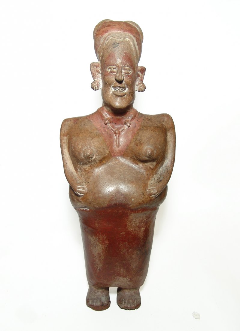 A huge Jalisco ceramic figure of a woman, West Mexico (1 of 6)