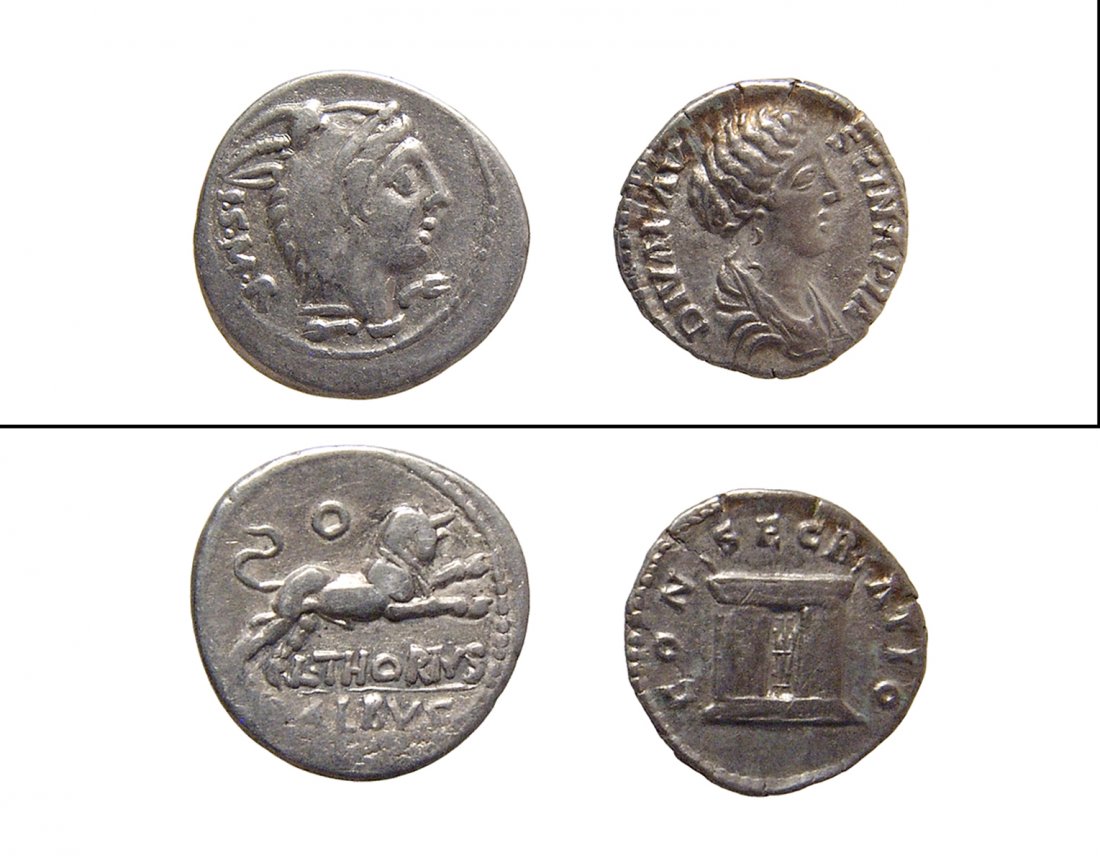 A pair of Roman silver coins (1 of 1)