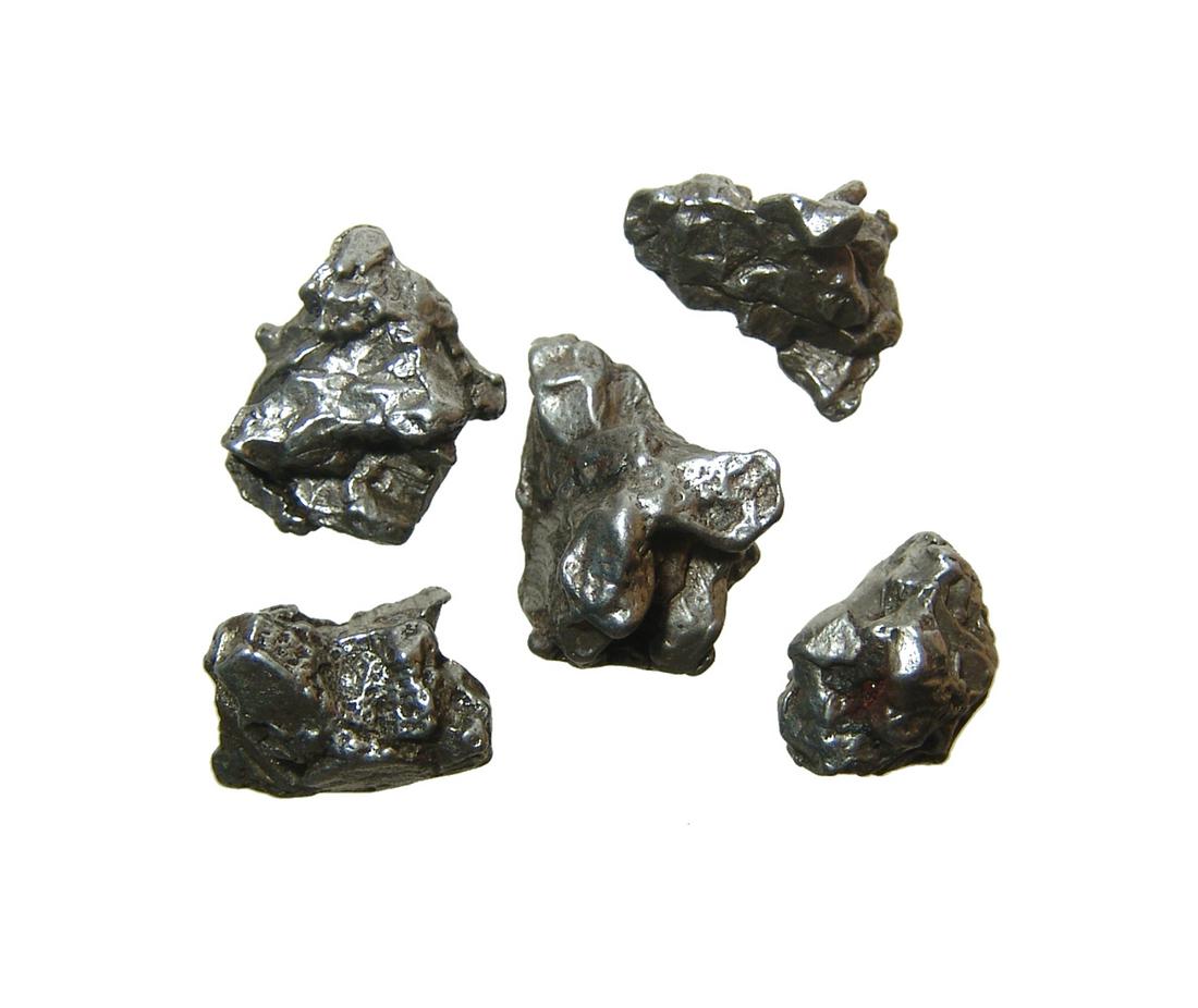 Lot of 5 iron meteorite specimens, Campo del Cielo (1 of 2)