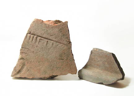 Roman terracotta tile, likely for Legio IIII Flavia: A Roman terracotta tile likely for Legio IIII Flavia, c. 1st - 4th Century AD, the right side of the narrow rectangular stamp is preserved with what appears to read IIIIFL, with additional letters
