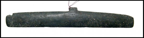 Tairona Bat Wing pendant from Colombia: A fine Tairona Bat Wing pendant from Colombia, ca. AD 1000 AD. This highly polished example is perforated at the top for suspension and is made from the characteristic dark green stone and shows good 