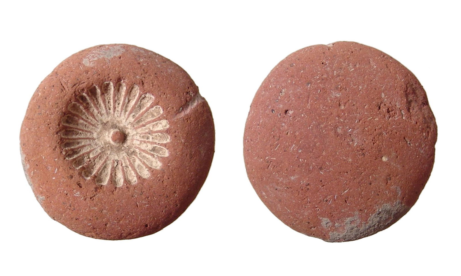 An Egyptian terracotta floral/rosette mold (1 of 1)
