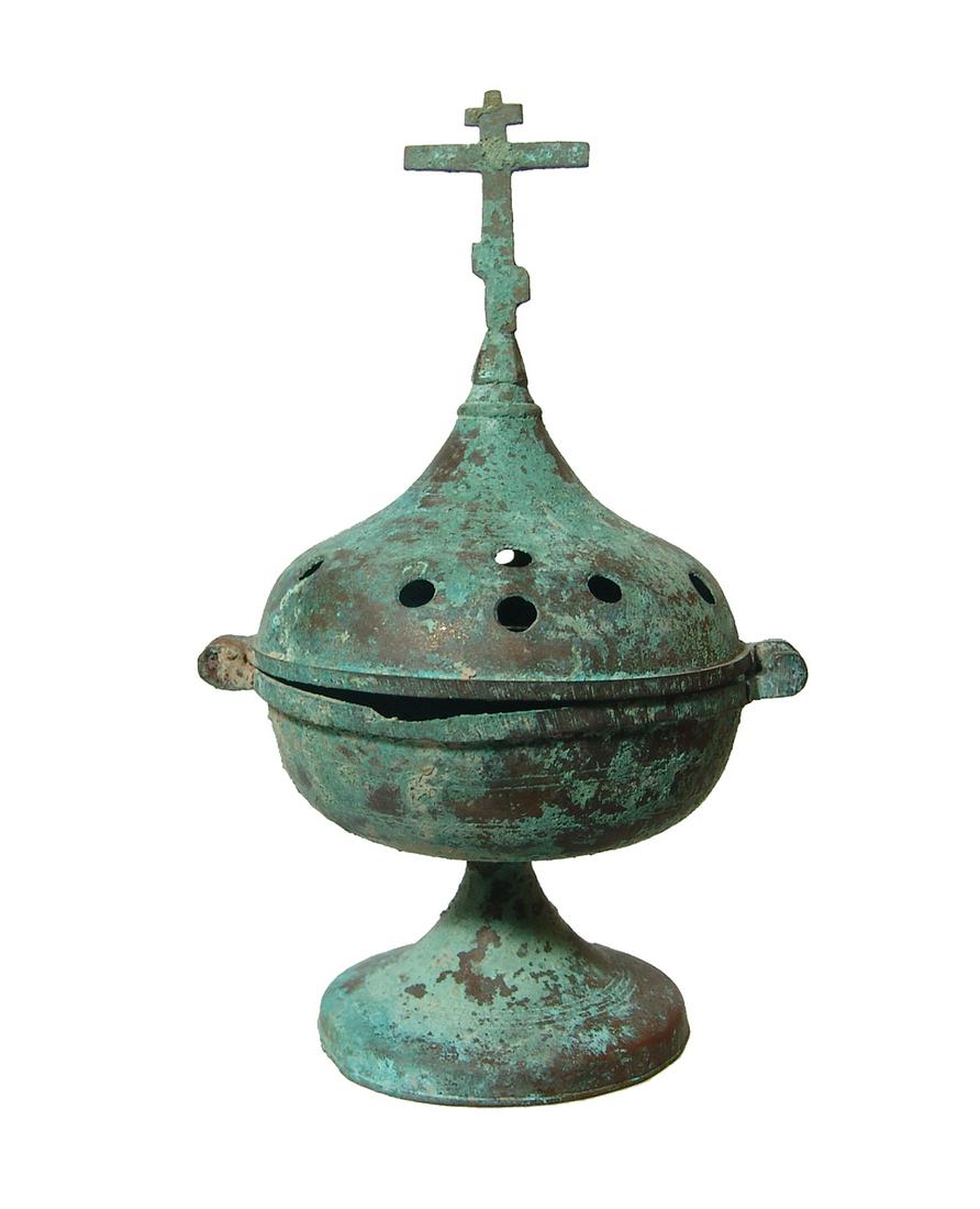 An Eastern Orthodox bronze censer, c. 18th Century (1 of 6)