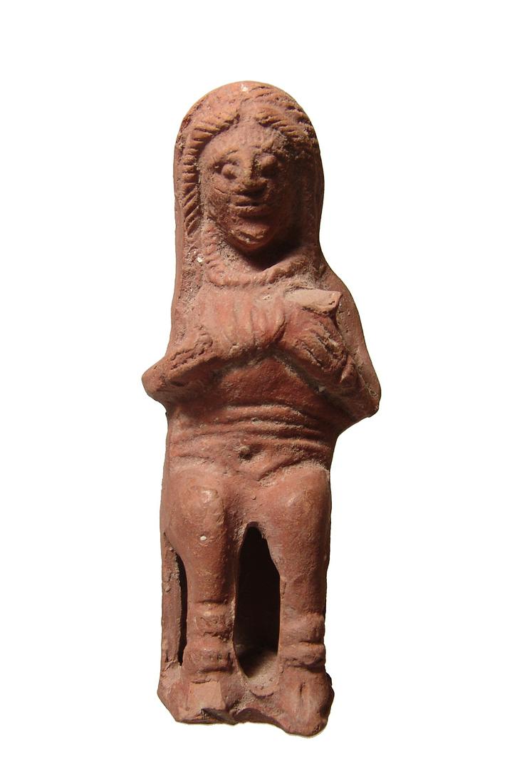 A Roman terracotta seated female figure (1 of 4)