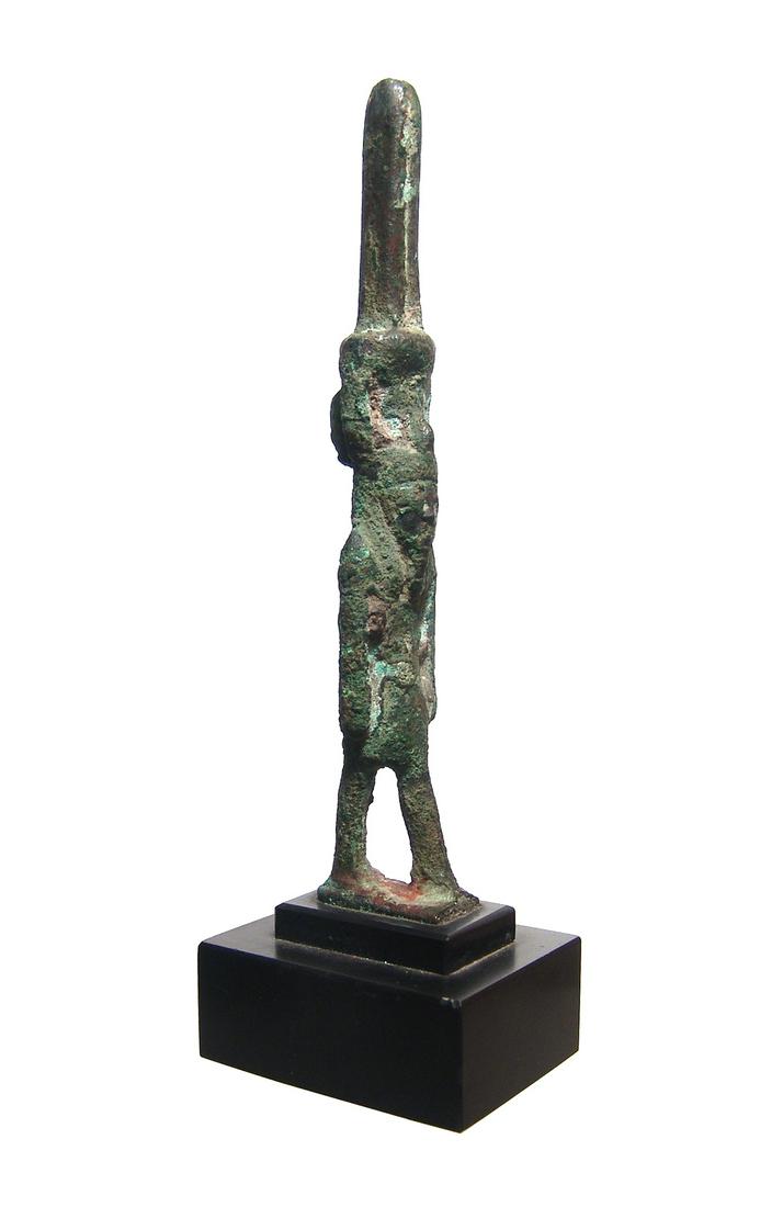 An Egyptian bronze figure of Nefertum (1 of 4)