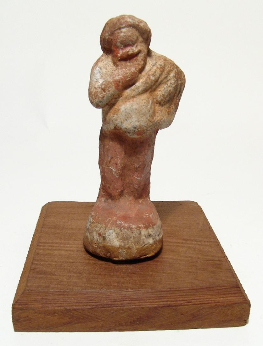 Wonderful Hellenistic terracotta figure of an actor (1 of 3)