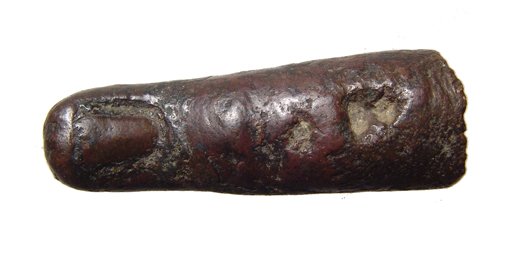 A Roman bronze finger from a life-size statue: A Roman bronze finger from a life-size statue, c. 1st - 3rd Century AD, very naturalistic in appearance with detailed nail. L: 2 2/5 in (6.2cm). Ex New Jersey private collection, 1970's.