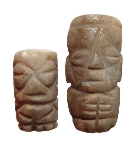 A pair of attractive Mixtec stone amulets (1 of 2)