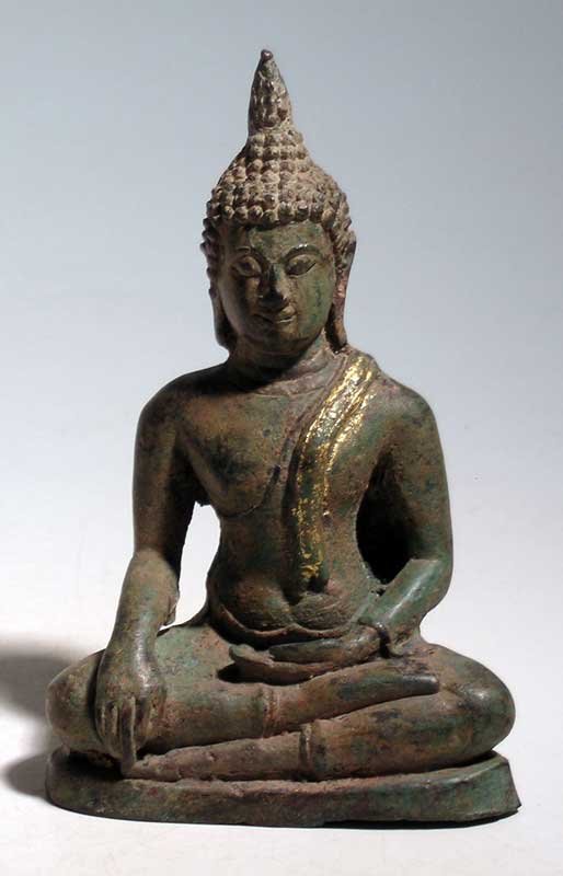 Bronze Buddha figure from Thailand (1 of 4)