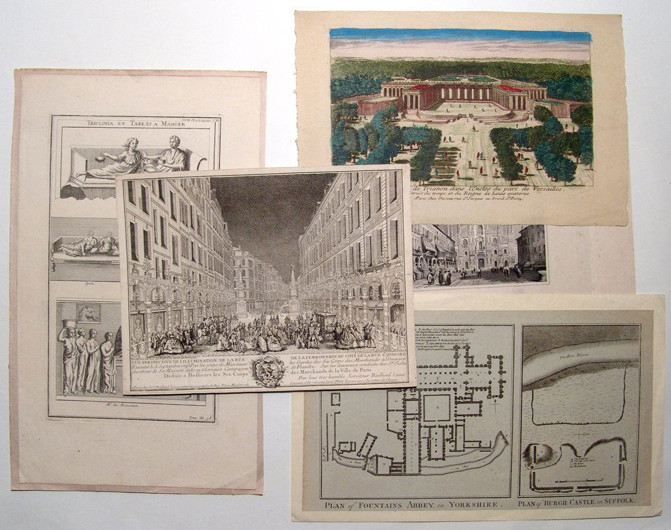 5 English and French engravings (1 of 7)