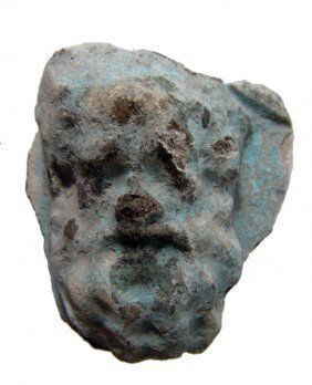 Graeco-Roman faience plaque with Dionysos (1 of 2)