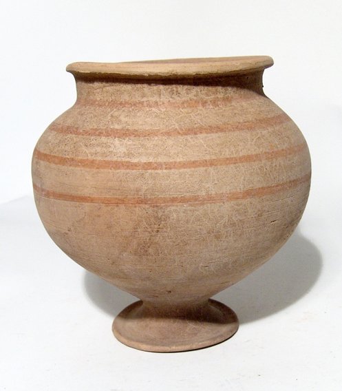 A nice Greek banded pedestal jar, Holy Land (1 of 5)