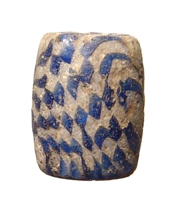 A Roman blue & white chevron bead (1 of 3)