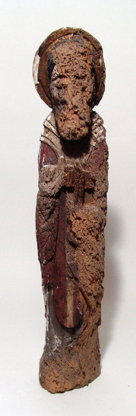 A Colonial Mexican wood Santos figure (1 of 3)