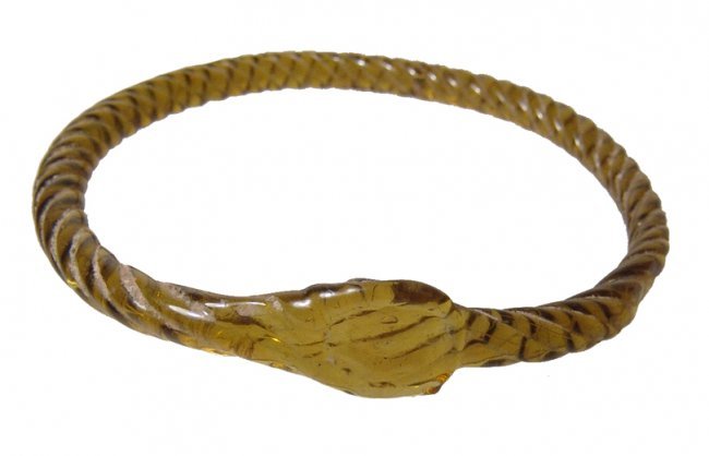 A Roman yellow-green glass bracelet (1 of 2)