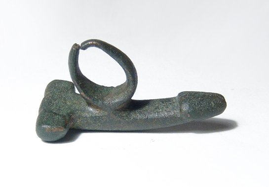 A Roman bronze phallic amulet (1 of 2)
