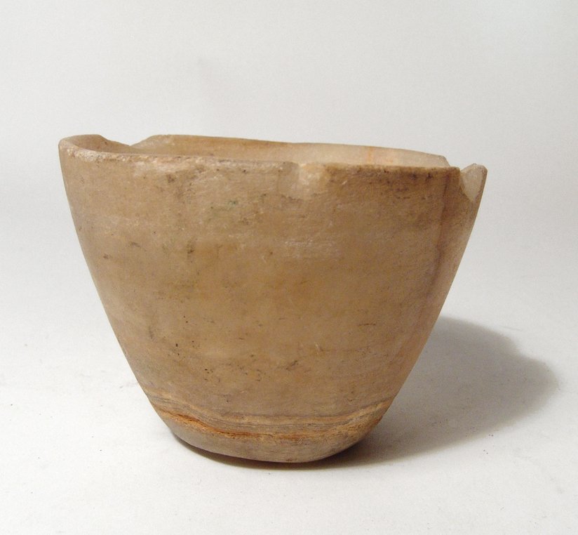 An Egyptian alabaster cup, Old Kingdom (1 of 3)