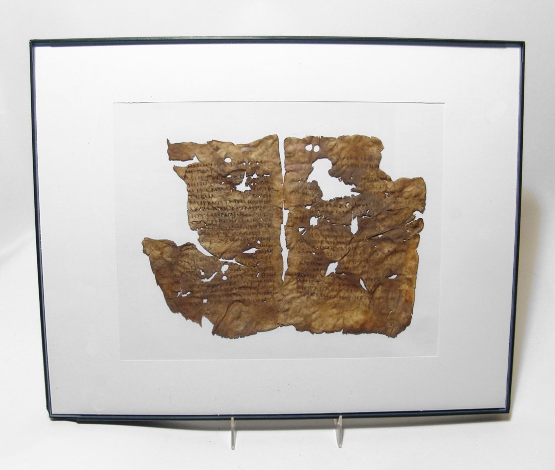 A pair of pages from a Coptic book, Egypt (1 of 8)