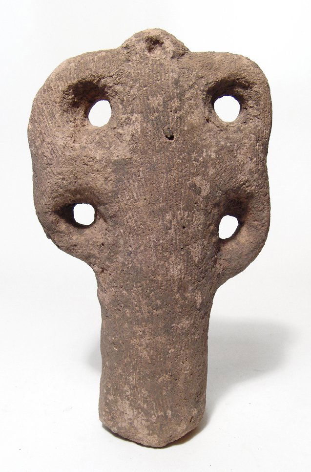Near Eastern terracotta Eye Idol (1 of 3)