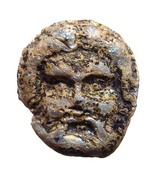 Roman bead in the form of a bearded male head (1 of 4)