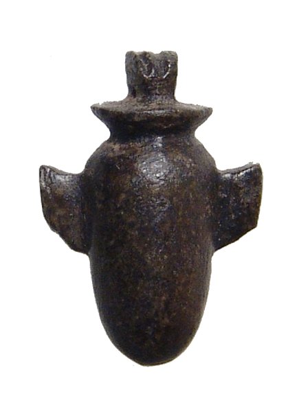 Egyptian black steatite ‘ib’ or heart amulet (1 of 3)