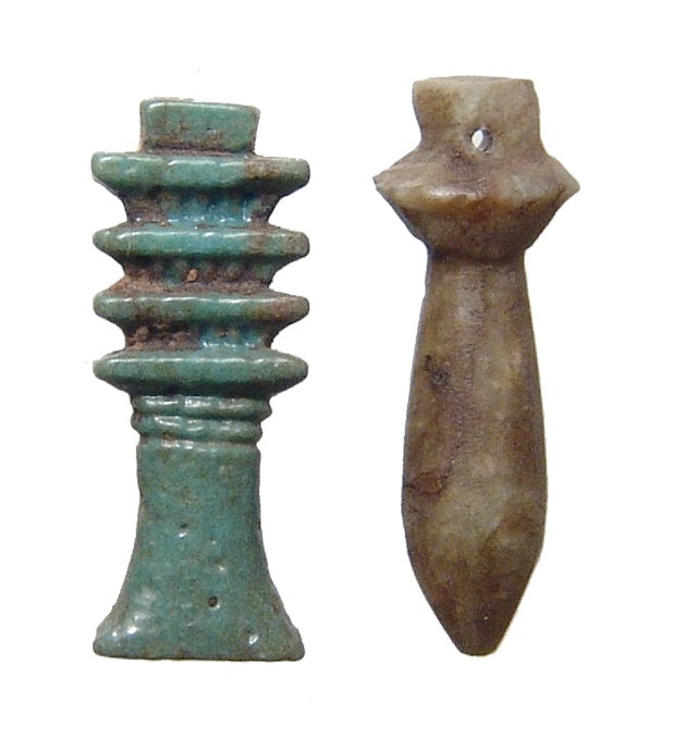 A lot of 2 Egyptian amulets, Late Period (1 of 2)