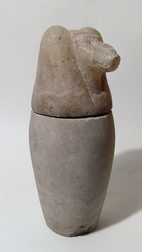 A nice Egyptian canopic jar of Hapi (1 of 10)