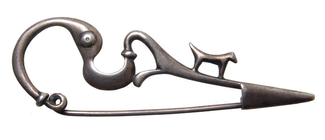 Beautiful Villanovan/Etruscan silver fibula (1 of 2)