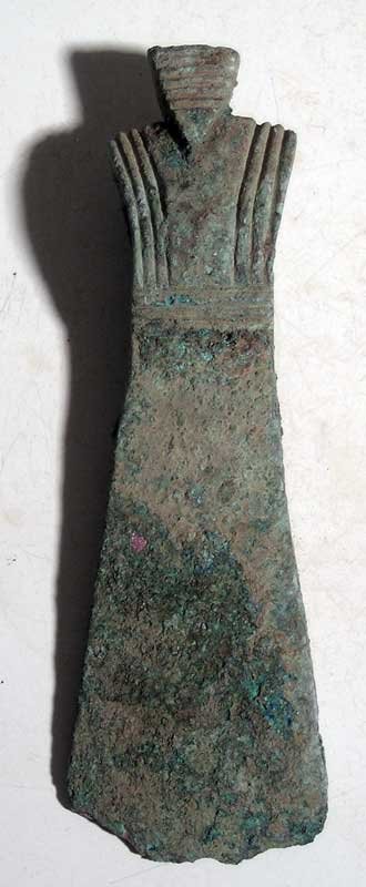A choice Near Eastern bronze axe (1 of 3)