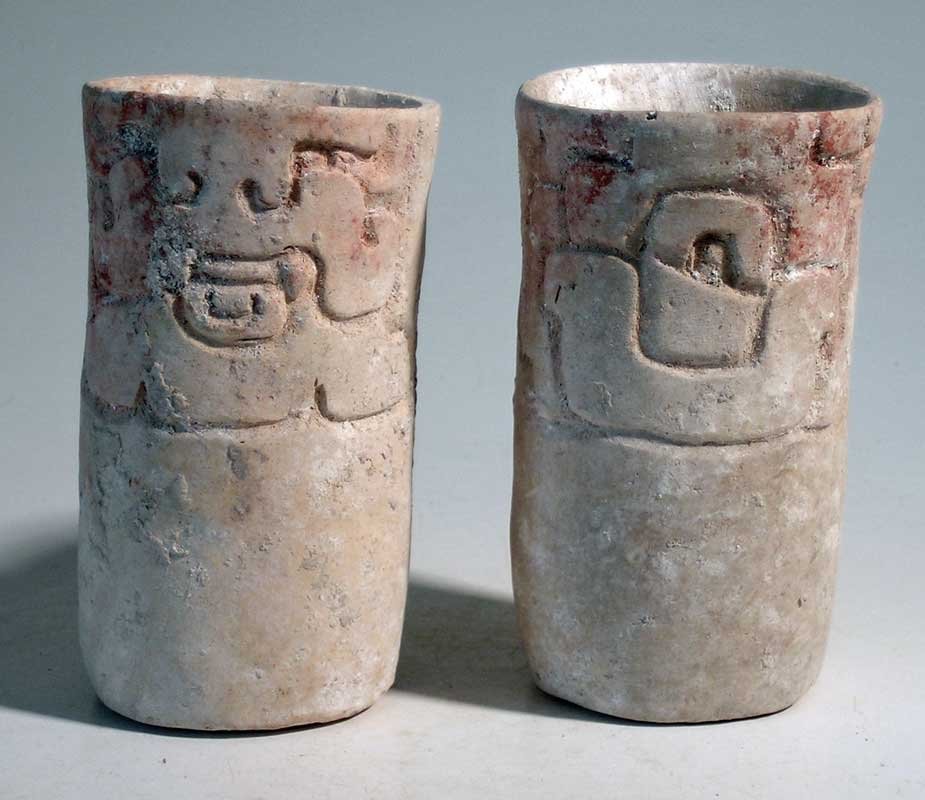 Matched pair of Zapotec cups from Oaxaca (1 of 3)