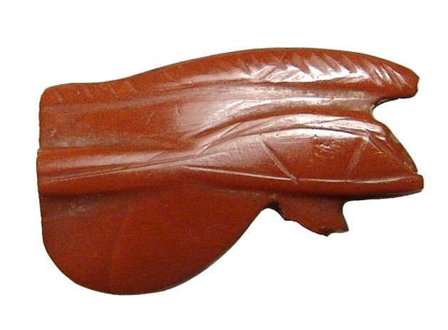 Egyptian red jasper Eye of Horus amulet (1 of 2)
