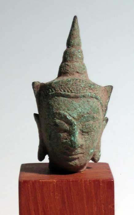 Ayutthaya style bronze Buddha head from Thailand (1 of 3)